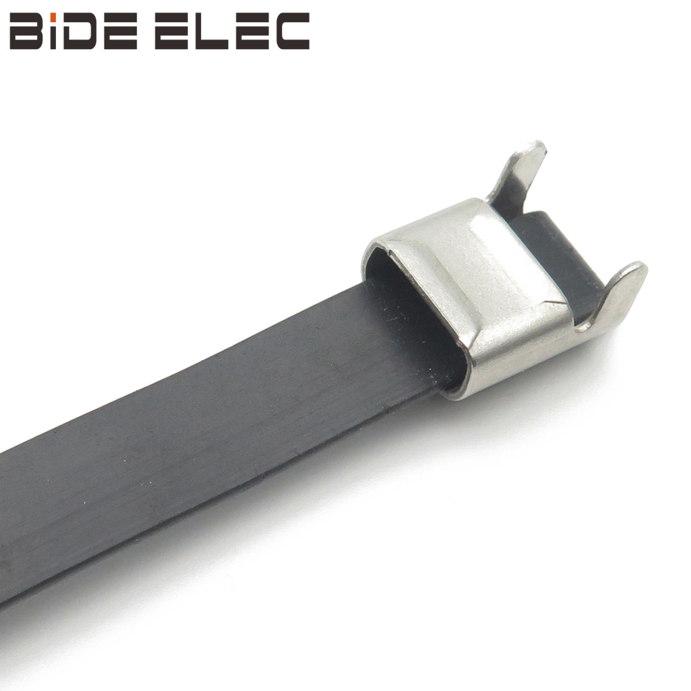 LT12、16MM宽喷塑L型不锈钢捆绑打包钢扎带