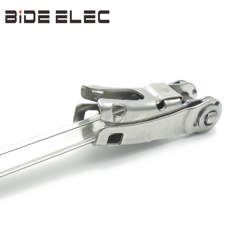 RB10mm宽万能棘轮式不锈钢扎带白钢带卡箍