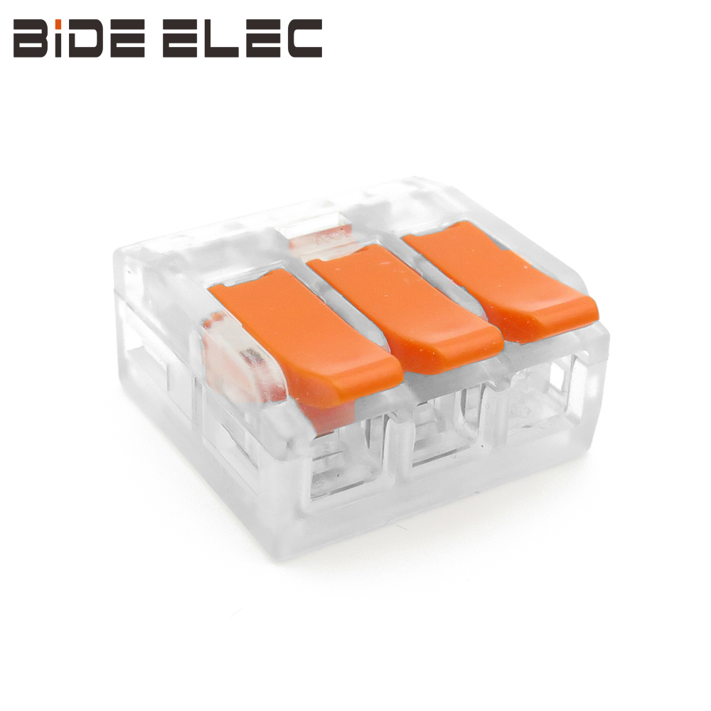 LT-613T透明3孔6平方导线连接器快速接线端子