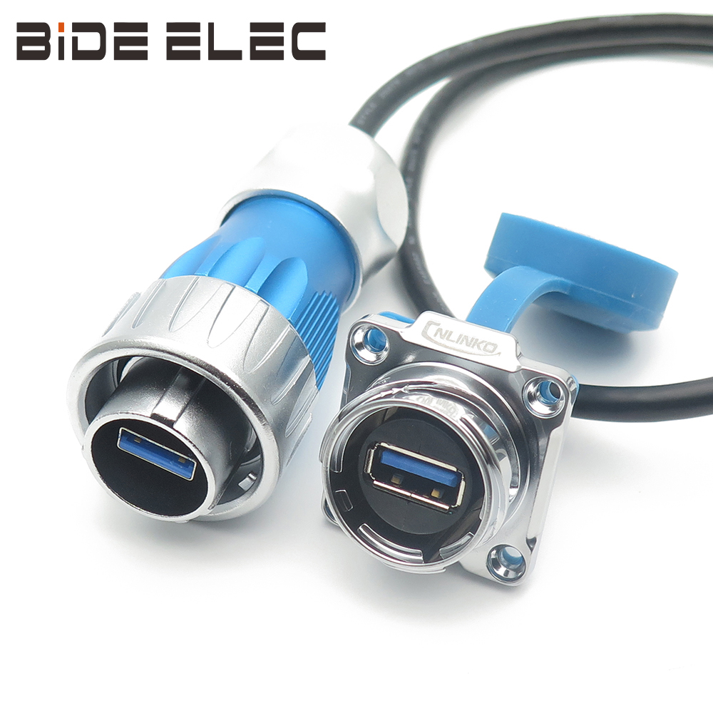 凌科Cnlinko DH24 USB3.0数据旋转式防水连接器
