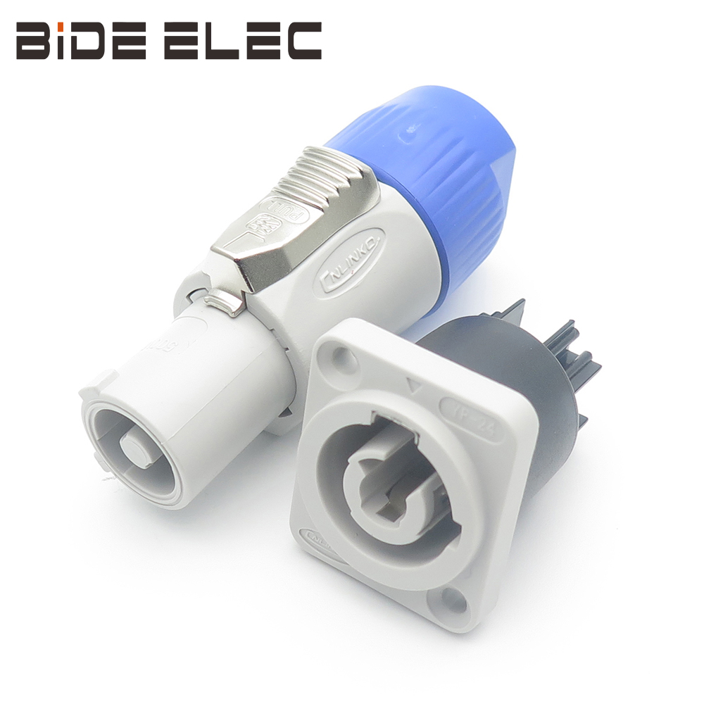 凌科Cnlinko YF24G灰色三芯卡农音响扭曲克航空防水连接器