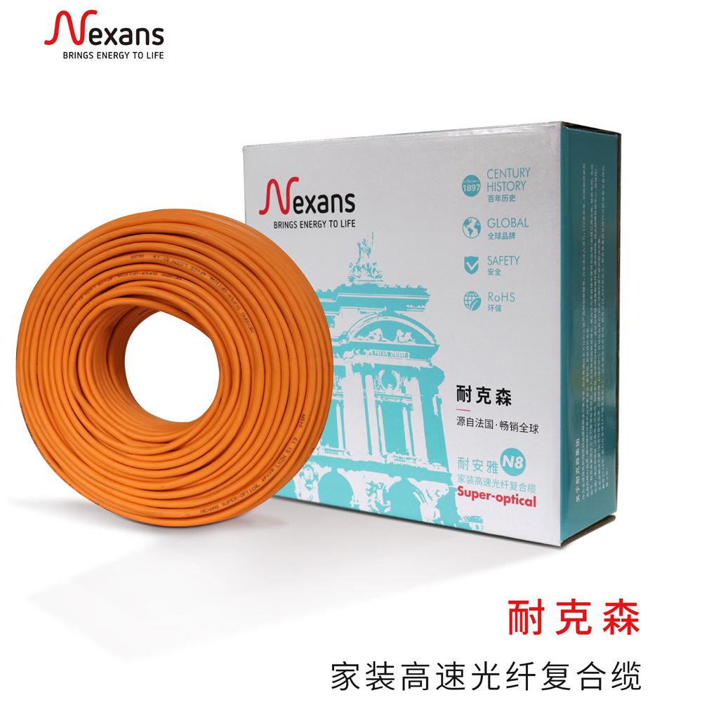 法国Nexans耐克森超级家装高速光纤复合缆N8低烟无卤
