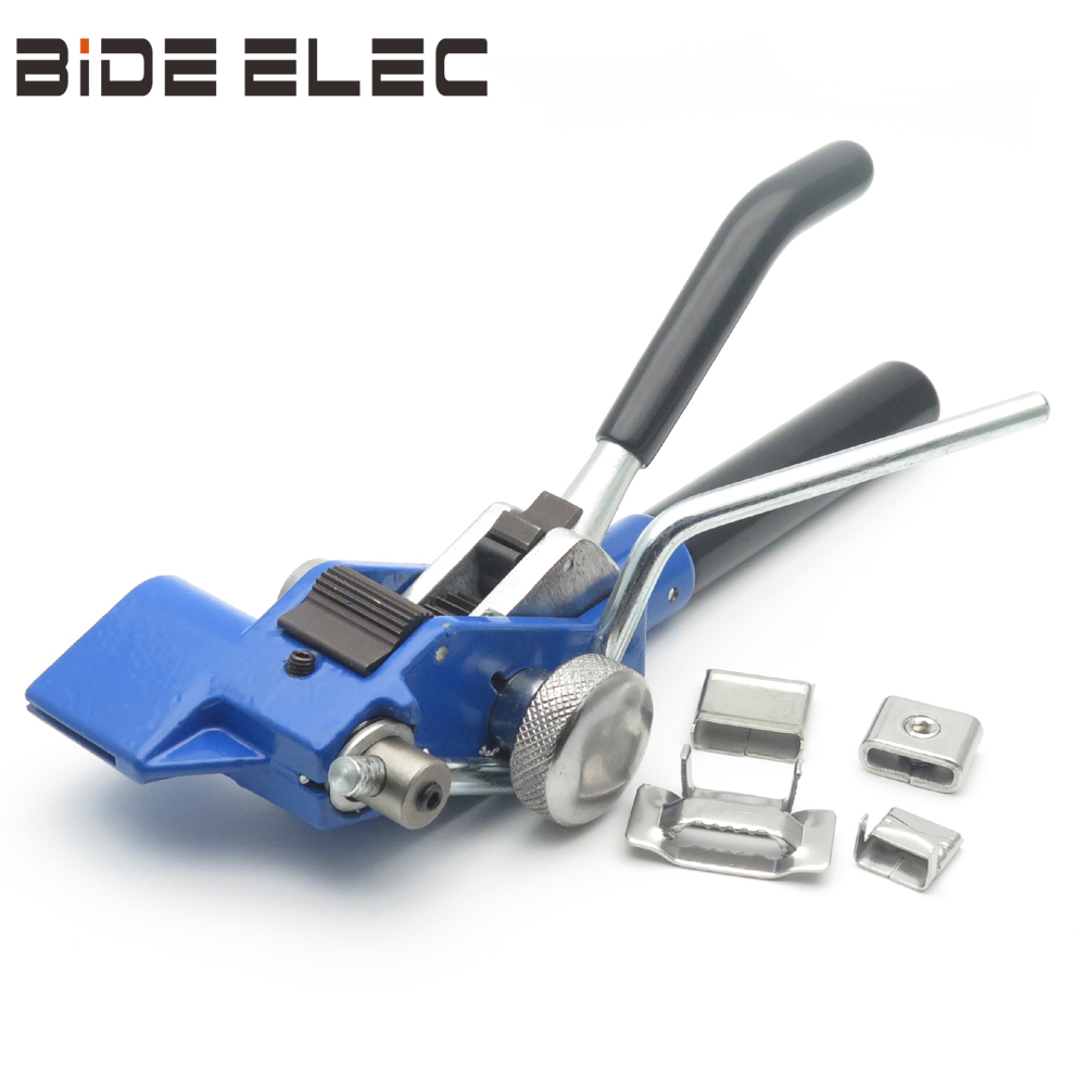 LQA-B蓝黑色棘轮式不锈钢扎带捆扎工具钳20mm