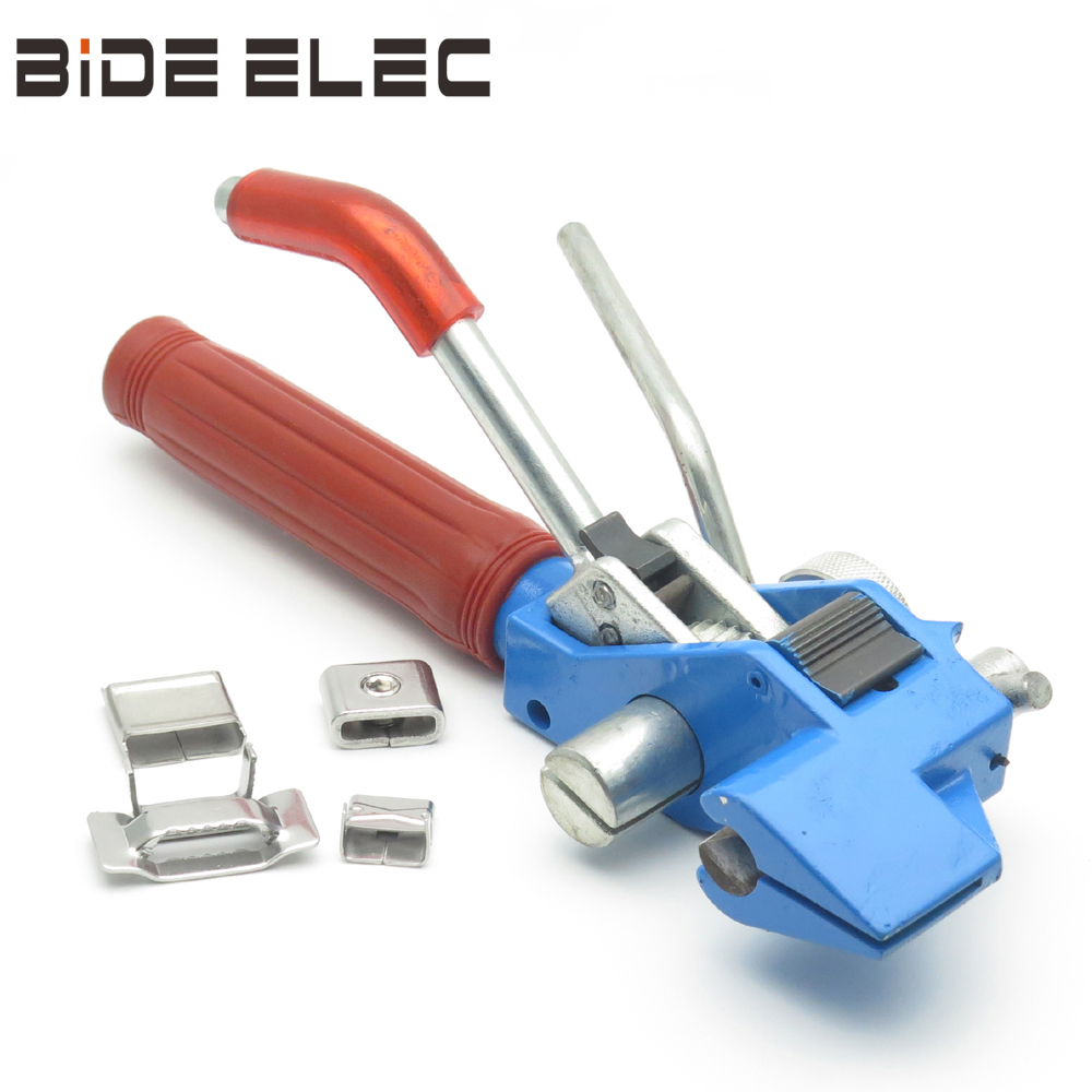 LQA-O橙蓝色棘轮式不锈钢扎带工具钳适用20mm