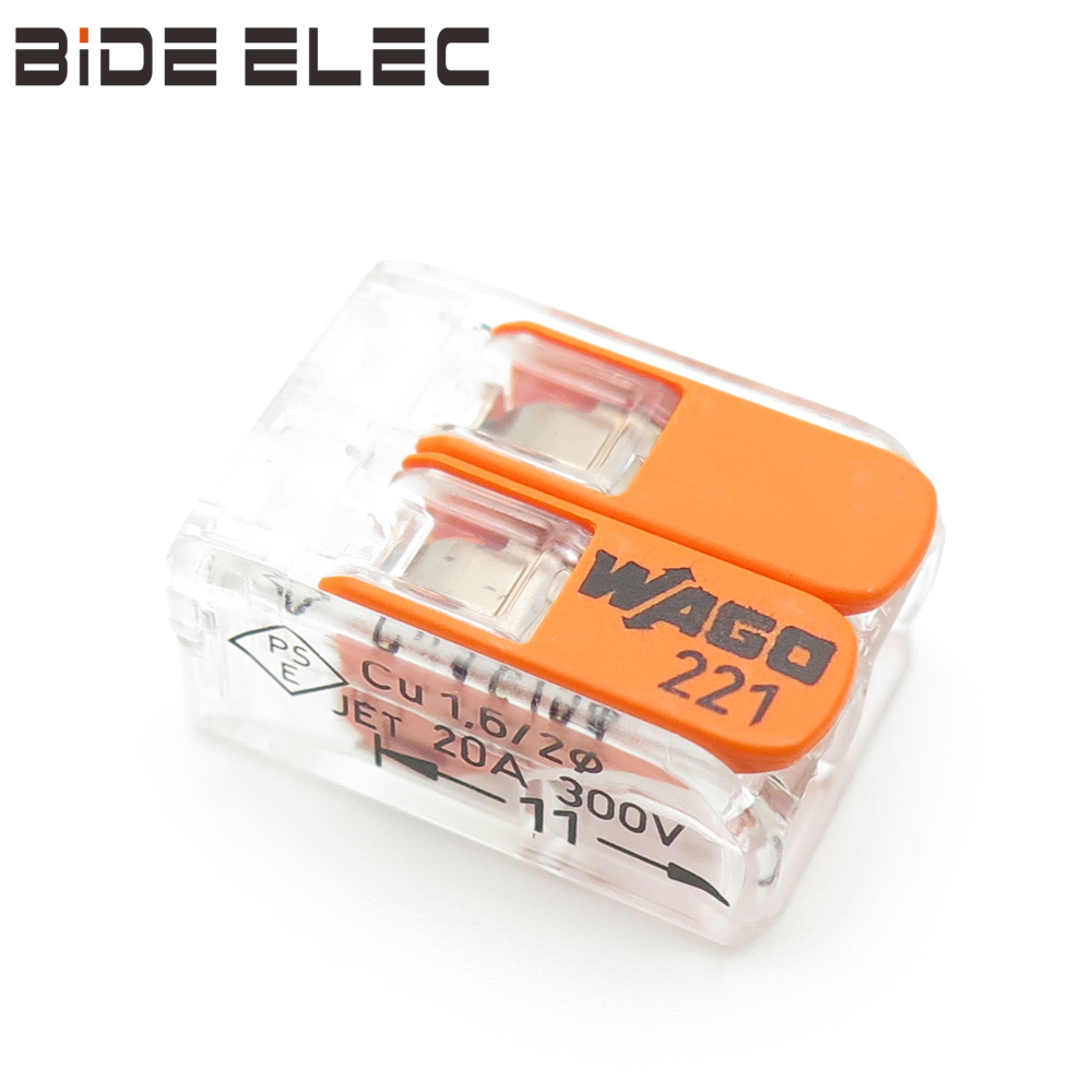 万可WAGO221-412二孔接线端子电线连接器