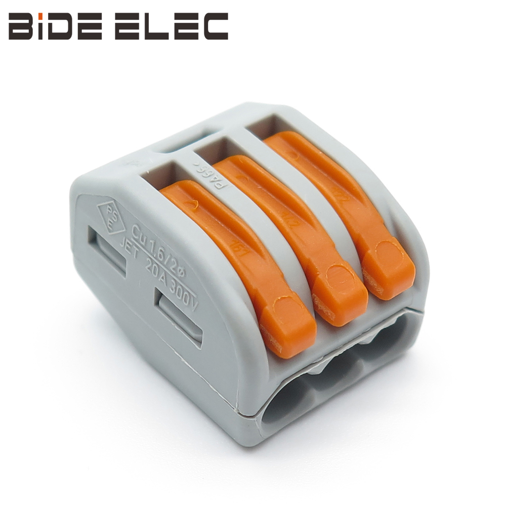 万可WAGO222-413三孔接线端子电线连接器