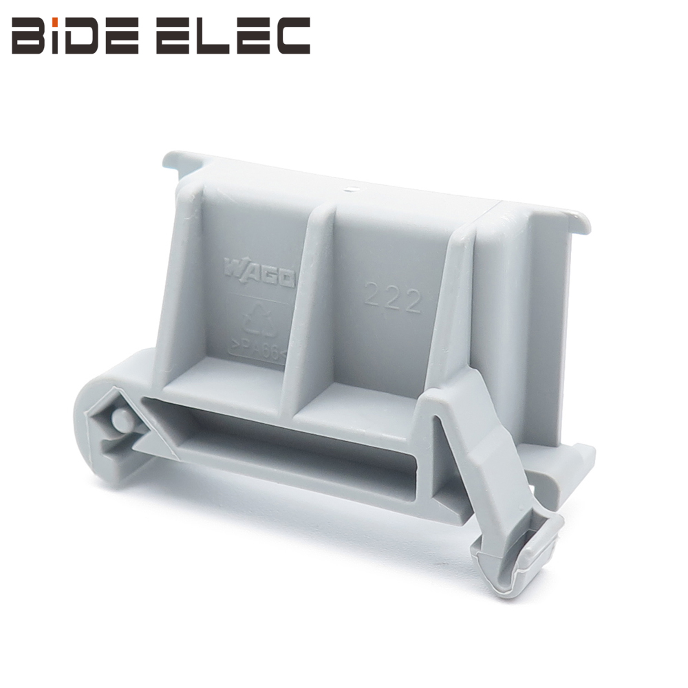 万可WAGO222-510支架适配模块配合DIN35导轨安装